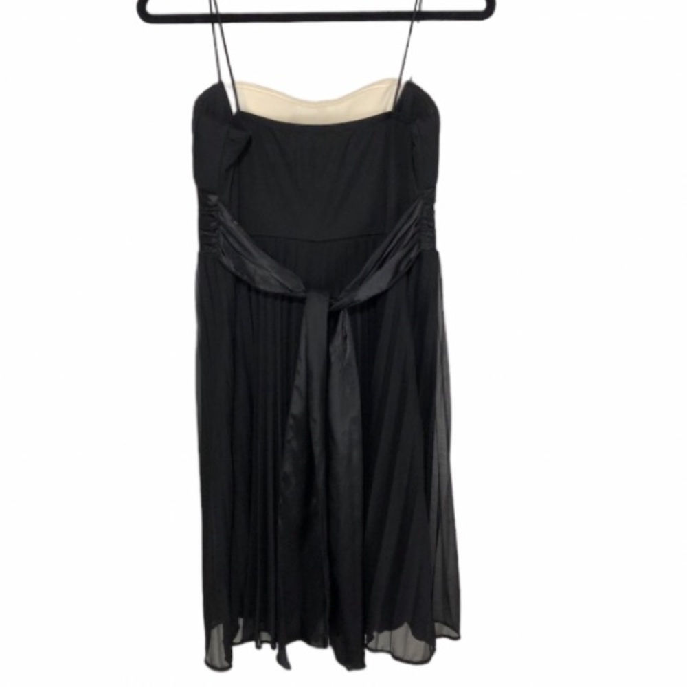 Pleated chiffon retro style cocktail dress M 10​ - Picture 4 of 8